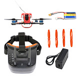 JMT Lefei137 137mm 3 inch 2-3S FPV Drone Brushless BNF Mini F4 BLheli_S ESC 15A Baby Turtle 800TVL WDR HD Camera RC Quadcopter Video Goggles RTF Upgraded Assembled