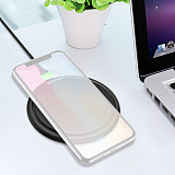FCLUO Upgrade Dual-sided Mini Cooler Size 8.5mm Wireless Charger Qi 5W 10W Fast Charging Pad Dock for Iphone Samsung Huawei Xiaomi
