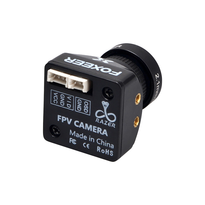 Foxeer Razer Mini HD 5MP 2.1mm M12 1200TVL PAL NTSC 4'3 16'9 FPV Camera with OSD 4.5-25V Natural Image For RC FPV Racing Drone