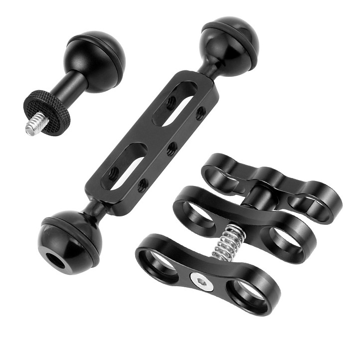 BGNING SLR Camera Diving Extention Arm with 1inch Ball Head Adapter for Gopro Hero Sport Action Camera Photography Underwater Photography