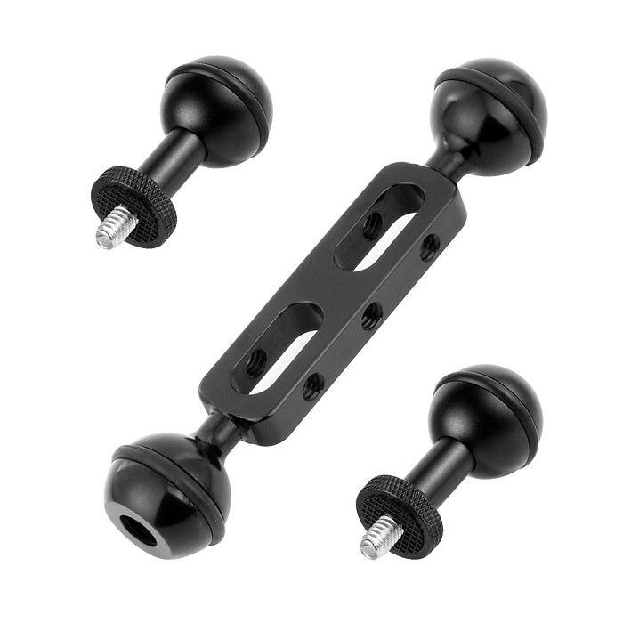 BGNING SLR Camera Diving Extention Arm with 1inch Ball Head Adapter for Gopro Hero Sport Action Camera Photography Underwater Photography