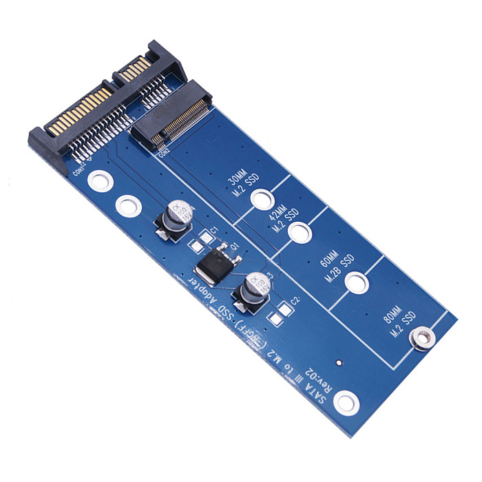 XT-XINTE Blue Edition Adapter Card M2 NGFF SSD SATA3 Ssd A SATA Adapter for Expansion Cards SATA To NGFF Converter