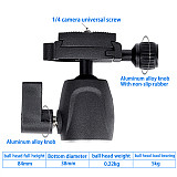 BGNING Portable Mini Ball Head Desktop Tripod SLR Camera Aluminum Mini Tripod MS18 With Phone Clip