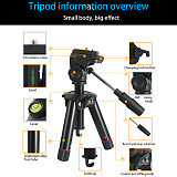 BGNING 3D PTZ Tripod Portable Mini Camera Tripod Live / Selfie Mini Tripod MS19 with Phone Clip