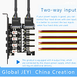 JEYI iControl-8 4 Ports Management Control System Hard Disk Power Supply Switch HUB HDD SSD Power Protection Controller Board