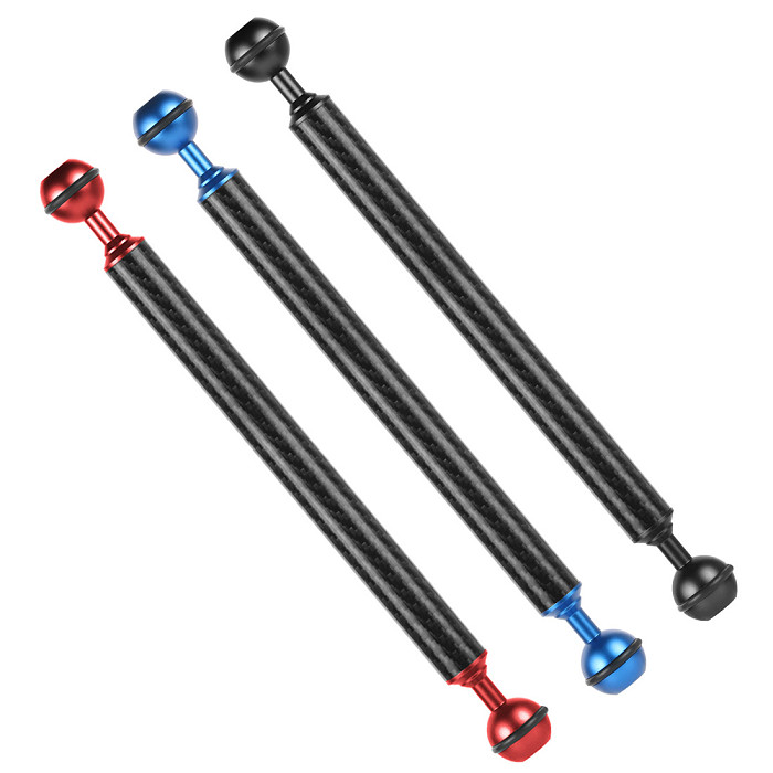 BGNING Aluminum Alloy Diving Carbon Fiber Double Ball Head Float Buoyancy Arm for DJI OSMO for Gopro /EKEN Sports SLR Camera Underwater
