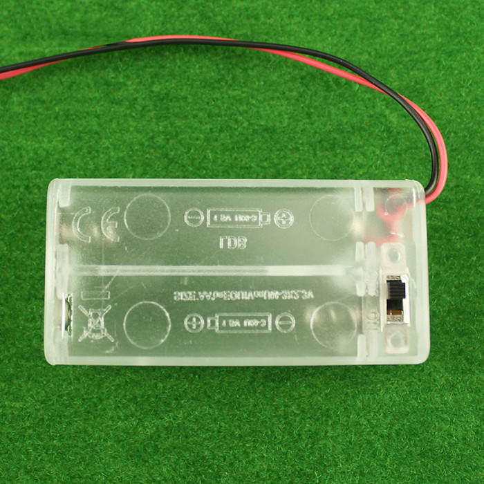 Feichao 2 AA Battery Holder Box Case With Switch New 2 AA Batteries Storage Protector Cover Transparent For RC Car DIY Smart Circuit