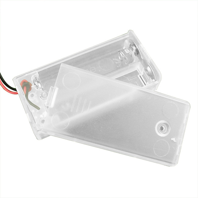 Feichao 2 AA Battery Holder Box Case With Switch New 2 AA Batteries Storage Protector Cover Transparent For RC Car DIY Smart Circuit