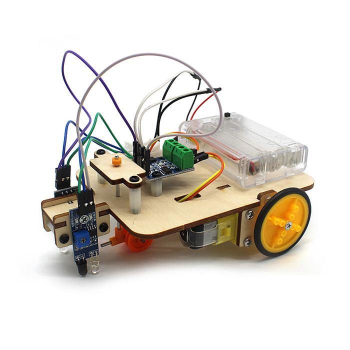 Feichao Intelligent Car Tracking Motor Smart Robot Car Truck Chassis 2WD Kit Steam Education Learning Electronic Circuit for Arduino DIY Toys