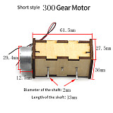 Feichao 4pcs Wooden Speed Reduction Motor 130/300 3VGeared Motor Double Output Shaft for DIY Model Toys Cars Boats Engine Gearmotor Part