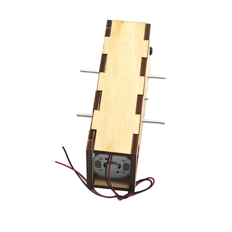 Feichao 4pcs Wooden Speed Reduction Motor 130/300 3VGeared Motor Double Output Shaft for DIY Model Toys Cars Boats Engine Gearmotor Part