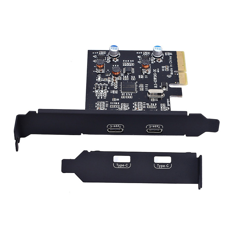 XT-XINTE Add on Card USB 3.1 Dual 10Gbps 2x Type-C PCI Express Riser Card Port Expansion Adapter for Mac Pro Miner Windows