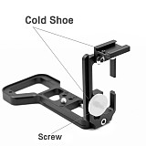 BGNing Aluminum Quick Release L Plate Bracket Holder Hand Grip with Hot Shoe for Sony A7R4 a7R IV A7M4 Camera for DJI Gimbal