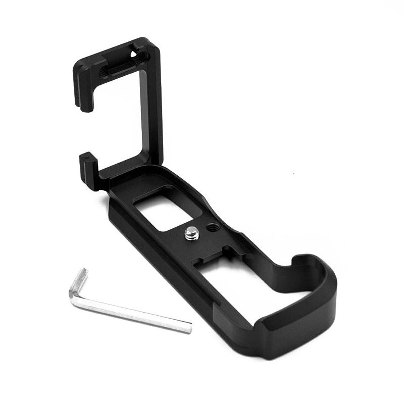 BGNing Aluminum Vertical Quick Release L Plate for Canon EOSM50 Tripod Head Mount Bracket Holder Hand Grip Base Handle for M50