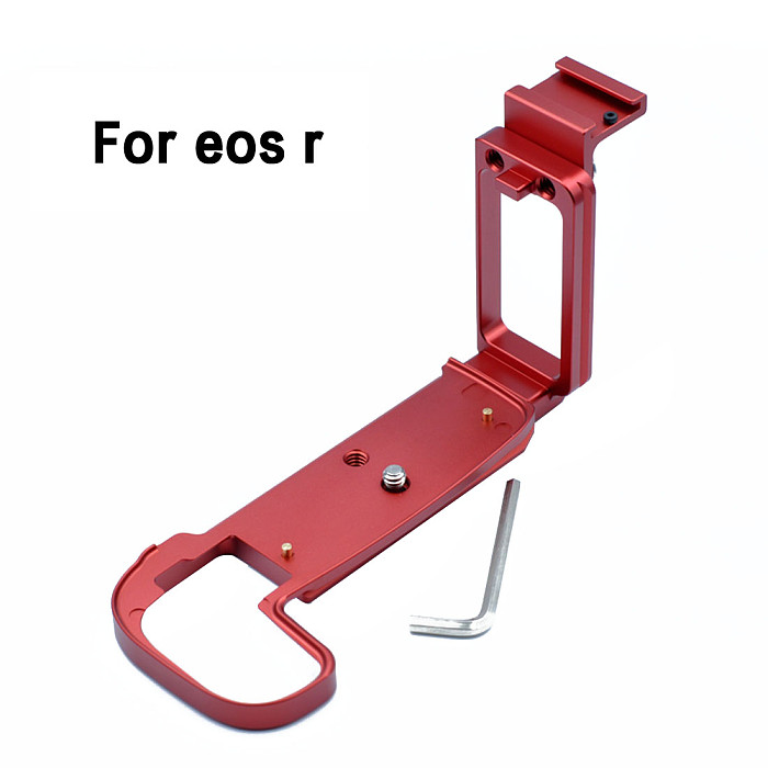 BGNing Aluminum Vertical Quick Release QR L Plate/Bracket Holder Hand Grip Ball Head Mount for Canon EOS R Camera with Hotshoe