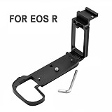 BGNing Aluminum Vertical Quick Release QR L Plate/Bracket Holder Hand Grip Ball Head Mount for Canon EOS R Camera with Hotshoe