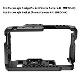 BGNING Aluminum Camera BMPCC Cage for Blackmagic 4K 6K Design Pocket Cinema Full Frame Camera with Shoe Guide Cool Mounting Photography