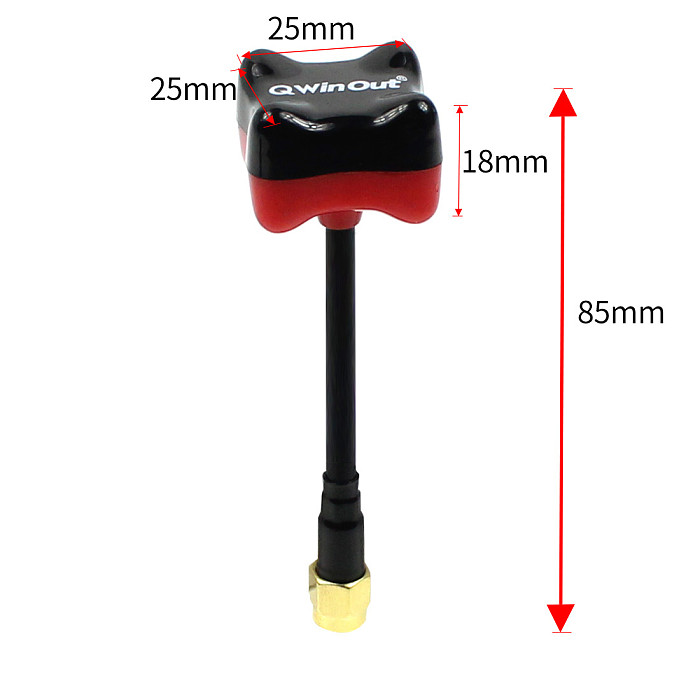 QWinOut 5.8GHz Circular Polarized Triumph FPV Antenna SMA RP-SMA 85mm for FPV Racing Quadcopter Video Glasses Goggles