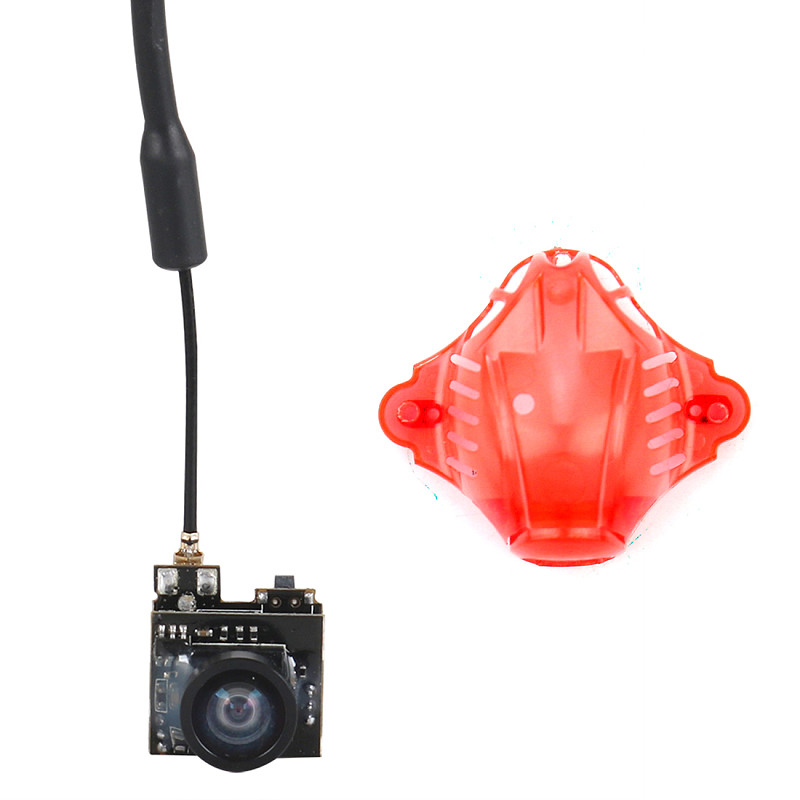 JMT 5.8G 800TVL FPV AIO Micro Camera 25MW 40CH Transmitter LST-S2+ FPV Camera with Canopy for Tiny Bwhoop Bwoop65 Bwhoop75 Snapper 6 7 Aircraft Angle adjustable