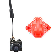 JMT 5.8G 800TVL FPV AIO Micro Camera 25MW 40CH Transmitter LST-S2+ FPV Camera with Canopy for Tiny Bwhoop Bwoop65 Bwhoop75 Snapper 6 7 Aircraft Angle adjustable