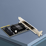 XT-XINTE 5 Port Sata3.0 Expansion Card GEN3 PCI-E 4X to Sata3.0 Expansion Card 6Gbps Controller Adapter Card Transfer Extended IPFS Hard Drive Disk JMS585