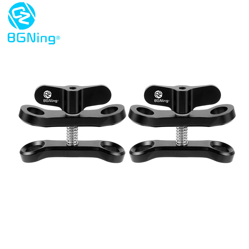 BGNING CNC Butterfly Clip Underwater Diving Clamp Light Ball Head Connector Tripod Mount Adapter for GoPro13 7 Sports SLR Cameras Underwater