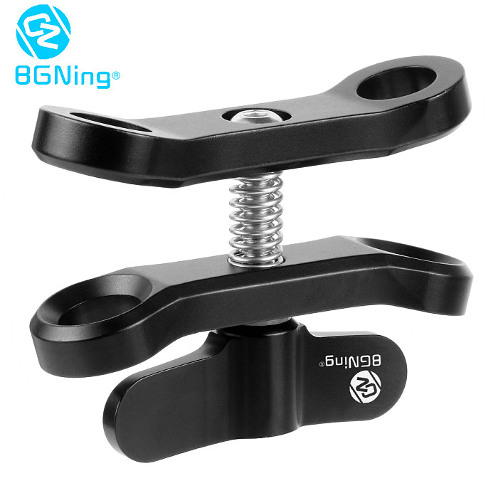 BGNING CNC Butterfly Clip Underwater Diving Clamp Light Ball Head Connector Tripod Mount Adapter for GoPro13 7 Sports SLR Cameras Underwater