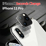 FCLUO Metal Lens Sticker for iPhone XR X XS MAX Camera Cover Change to iPhone 11 Pro MAX