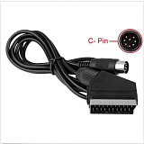 FCLUO 1.8m SCART Cable TV AV Lead Real RGB Scart Cable Game Replace Connect Cable for Playstation PS2 PS3 Slim Line Game Console