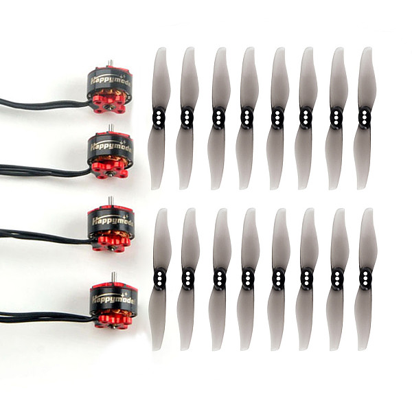 Happymodel ​4 PCS EX1105 1105 5200KV 3-4 S Brushless Motor With Micro Mini 1.5 mm Shaft with 3018 Propeller for RC FPV Racing Drone