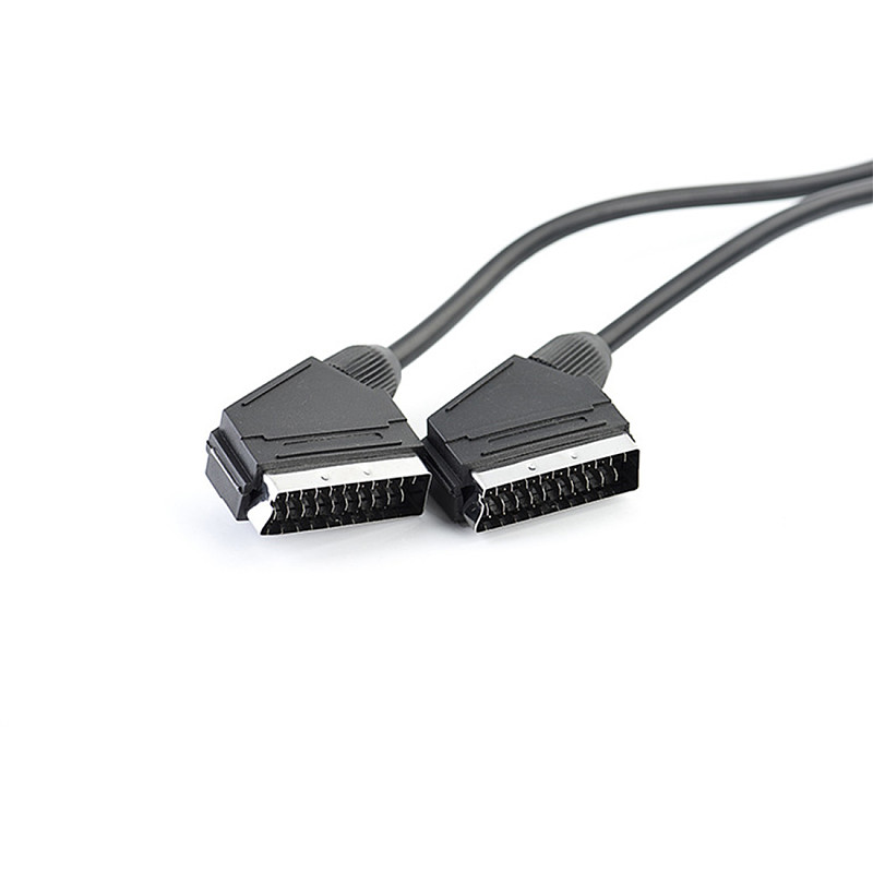 FCLUO 1.5M Scart Cable Scart to Scart Cable Male to Male 21-pin for TV DVD STB with Scart Port