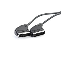 FCLUO 1.5M Scart Cable Scart to Scart Cable Male to Male 21-pin for TV DVD STB with Scart Port