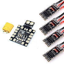 FLYCOLOR 20A 2 ~ 4S LiPo Brushless Speed Controller ESC with PDB XT60 Power Board for QAV 210 215 180-230mm RC FPV Drone Frame kit