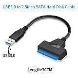 XT-XINTE Type-C USB 3.0 USB 2.0 to SATA III HDD SSD Adapter Cable For 2.5 Inch SATA SSD Drive Support USAP 20cm Length