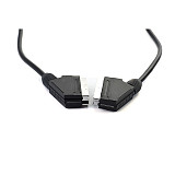 FCLUO 1.5M Scart Cable Scart to Scart Cable Male to Male 21-pin for TV DVD STB with Scart Port