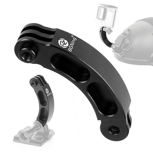 BGNING Aluminum Short Bend Rod Extension Rod Extension Arm Helmet Stand Extension Bend For GOPRO13/SJCAM/Millet/Darjiang and Other Sports Cameras