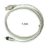 XT-XINTE 1.5M 4P 4 Pin to 4Pin / 6 Pin / USB 2.0 Male IEEE 1394 Adapter Cord Extension Cable for Firewire iLink Mini DV Camera Camcorder