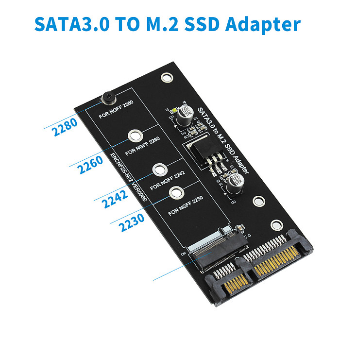 XT-XINTE H1111Z Add to NGFF Card M.2 M2 SATA3 Raiser M.2 to SATA Adapter SSD M2 to SATA Adapter B Expansion Card Suppor 30/42/60/80 mm