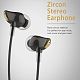 US STOCK Rock Stereo Zircon Microphone New Headset In-ear Earphone Earplug White