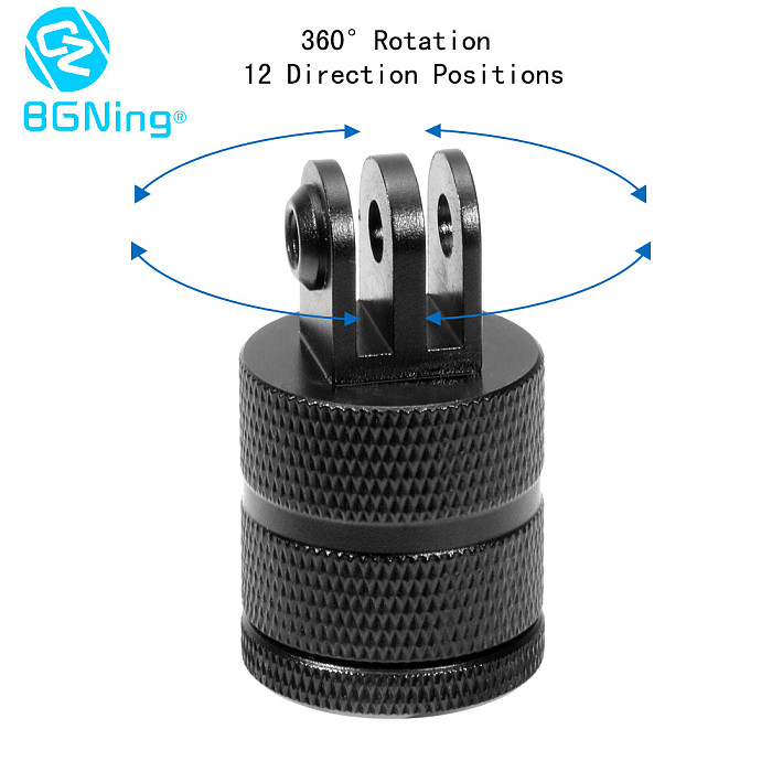 BGNING Bicycle Motorcycle Handlebar Mount Clip, Tripod Clamp Holder with 360 Degrees Rotatable Conversion Seat for Sport Camera
