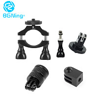 BGNING Bicycle Motorcycle Handlebar Mount Clip, Tripod Clamp Holder with 360 Degrees Rotatable Conversion Seat for Sport Camera