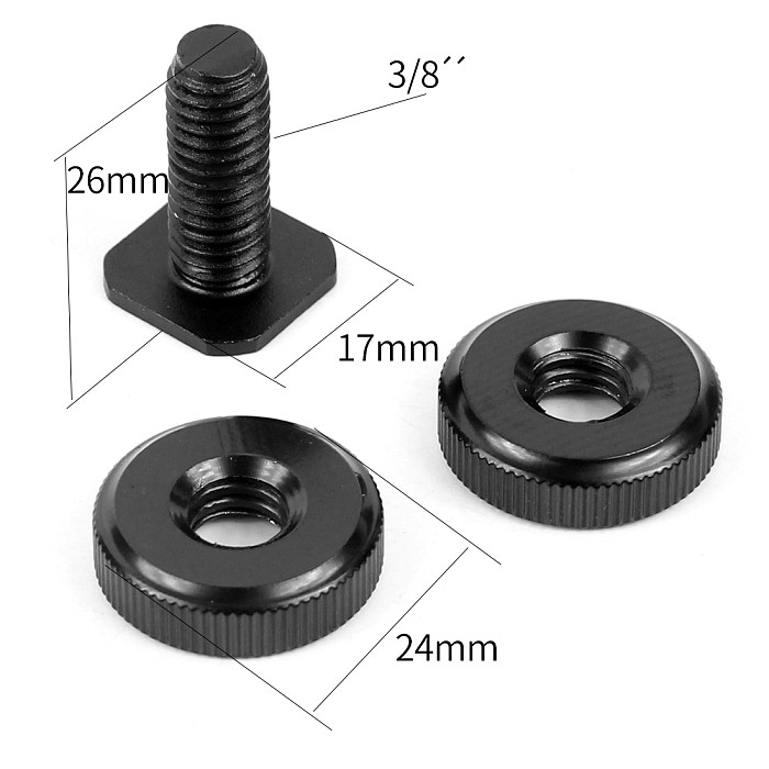 Professional 3/8 Tripod Mount Screw to Flash Hot Shoe Adapter