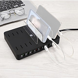FCLUO 110W 8 Ports Multi USB Charger QC 3.0 2.4A for IPhone X 11 Ipad Fast Charging USB Desktop Station Dock Bracket for Samsung S10