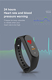 FCLUO 2019 New M4 Smart Bracelet Heart Rate Blood Pressure Health Waterproof Smart Watch Pro Bluetooth Watch Wristband Fitness Tracker