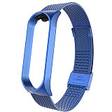 FCLUO Metal Wristband for Mi Band 4 3 Wrist Strap Smart Bracelet Accessories for Xiaomi Miband Mi3 Stainless Steel Magnetic Version