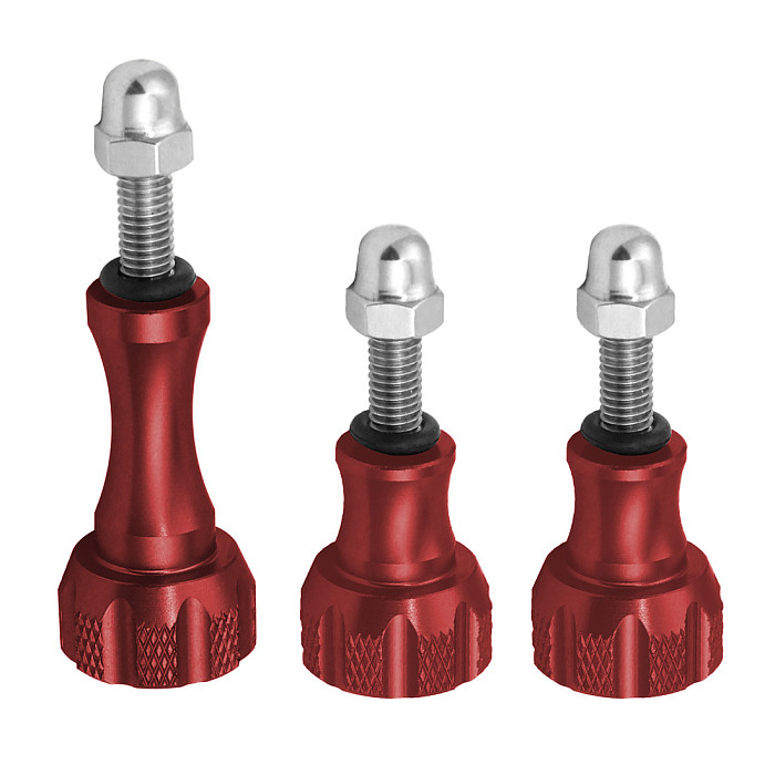 BGNing 1pack of 3pcs 1 Long + 2 Short Colorful CNC Aluminum Bolt Nut Screw for GoPro Hero 7 6 5 3+ 4 SJ4000 EKEN YI 2 4K Mount