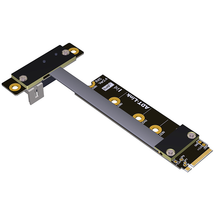 ADT-Link 8G/bps PCIE x1 pci-e 1x 3.0 TO M.2 NGFF NVMe key M Riser Adapter Card Extension Ribbon Cable M2 key-M 1 Pci-express 3cm - 100cm