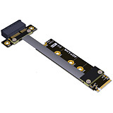 ADT-Link 8G/bps PCIE x1 pci-e 1x 3.0 TO M.2 NGFF NVMe key M Riser Adapter Card Extension Ribbon Cable M2 key-M 1 Pci-express 3cm - 100cm