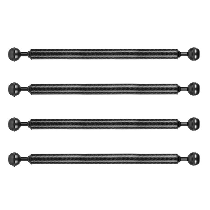 BGNing Carbon Fiber 1  Dual Ball Head 5/8/10/12inch Extension Arm D20mm Handheld Tripod Selfie Stick Camera Waterproof Mount