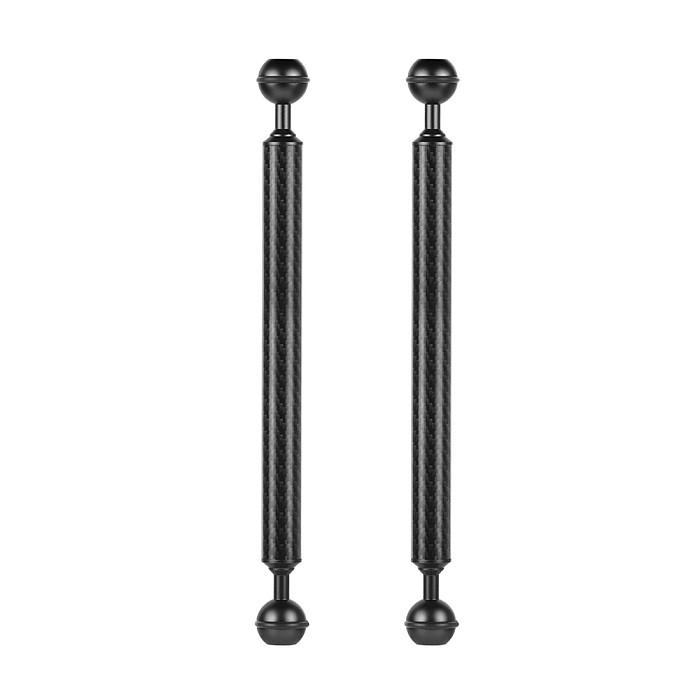 BGNing Carbon Fiber 1  Dual Ball Head 5/8/10/12inch Extension Arm D20mm Handheld Tripod Selfie Stick Camera Waterproof Mount
